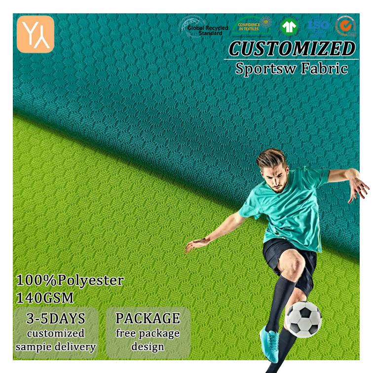 100% Polyester 140GSM Tricot Knitted Quick-Drying Soccer Mesh Fabric Breathable And For Linings And Interlining For Girls