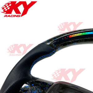 Volant de voiture sport en fibre de carbone personnalisé avec écran LED pour Ford Focus MK2 MK4 Fiesta MK3 ST RS 2006-2018 ST-Line Hatchback - Product Image 2