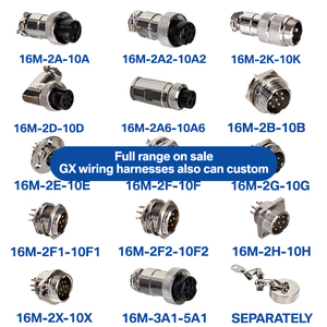 Conector de Aviación DIN de 16 mm, Serie GX16, 8 Pines, Macho/Hembra, Contacto de Cobre, Carcasa de Aleación de Zinc, Cable de Alimentación Automotriz a <span class=keywords><strong>RCA</strong></span> - Product Image 4