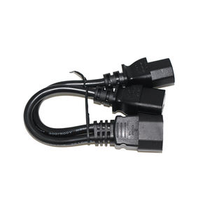 ตัวเปลี่ยน18AWG 3.3ฟุต2 in 1 NEMA-5-15P เป็น2x ตัวแยกสายไฟแบบ1 C13 USA ถึง2 - Product Image 5