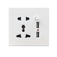 Cargador de Corriente Universal SUMMAO con 2 Puertos USB, Enchufe de Pared CA 110-250V para EE. UU., Reino Unido, UE y Australia, para Teléfonos Móviles