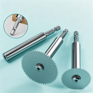 <span class=keywords><strong>Mini</strong></span> lame de scie circulaire à poignée hexagonale en acier au chrome-vanadium, tige d'extension pour lame de scie, embouts de perceuse pour outils électriques - Product Image 3
