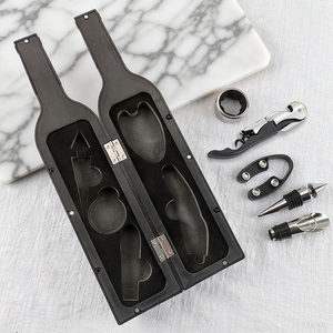 Biểu Tượng Tùy Chỉnh <span class=keywords><strong>Wine</strong></span> Bottle Hình Rượu Vang Công Cụ Bộ Quà Tặng 5 Miếng Không Gỉ Corkscrew <span class=keywords><strong>Wine</strong></span> Bottle Opener <span class=keywords><strong>Set</strong></span> - Product Image 5