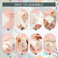 Boîte cadeau transfrontalière avec estampage à chaud et procédé de gaufrage, mini-boîte cadeau pour bougie, boîte à dragées pour mariage, Noël