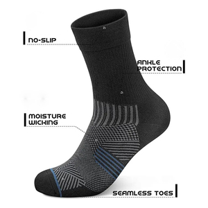 Nén Thể Thao Crew Vớ Cho Nam Giới Phụ Nữ Thể Thao Tre Jacquard Vòm Hỗ Trợ Bệnh Tiểu Đường Đệm Bóng Đá Chạy Vớ - Product Image 4