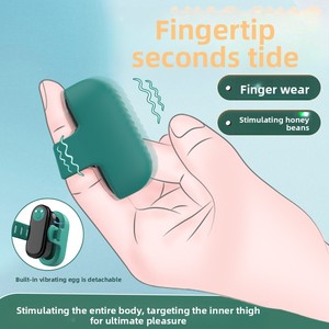 Vibrateur à doigts en silicone pour femme avec taille de doigt réglable, boucle vibrante ergonomique et économie d'effort - Product Image 2