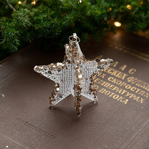 Adornos Navideños LINGKAI, Adornos Colgantes para Árbol de Navidad con Lentejuelas Acrílicas, Alces, Copos de Nieve, Campanas, Alas de Ángel - Product Image 6