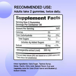 วิตามินสมุนไพรพรีเมียม อัชวาคานธา กัมมี่ส์ ช่วยปรับสมดุลอารมณ์ ผ่อนคลายช่วงกลางวัน รสแบล็กเบอร์รี่ธรรมชาติ - Product Image 2