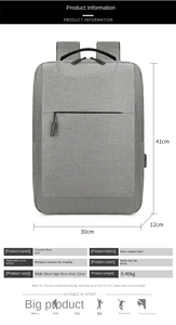 Mochila para ordenador portátil de gran capacidad personalizada de fábrica, mochila de negocios con carga USB, mochila para ordenador portátil - Product Image 2