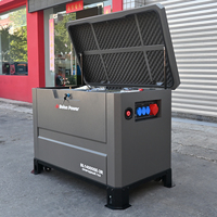 Générateur silencieux au gaz naturel 10-20KW à 2 cylindres avec ATS intégré, châssis en acier, AVR, alimentation en vrac pour l'alimentation de toute la maison