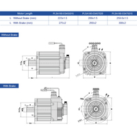 Moteur servo BLDC PrimoPal 5,5 kW 7 kW 7,5 kW avec encodeur, 35 kg, 48 V, 1500~2000 tr/min, robot, couple élevé, sans balais, avec frein