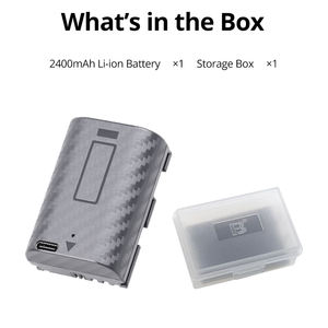 Batterie au Lithium FB LP-E6NH pour Appareil <span class=keywords><strong>Photo</strong></span> 2400mAh avec Port Type-C à Charge Directe pour Canon EOS R5 R6 <span class=keywords><strong>90D</strong></span> 80D 70D 60D - Product Image 6
