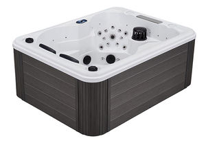 Bester Quadratischer Whirlpool für 4 Personen mit Zwei Liegen, Überlauf, Perfekter Ozon-Hydrotherapie, Pop-up-Fernseher für Zuhause, Rechteckiges Outdoor-Spa - Product Image 4