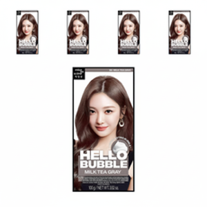 Scontate metto in elicottero bolla colorante latte senza ammoniaca tè grigio cinque salone uso domestico con ingredienti a base di erbe effetto permanente - Product Image 1