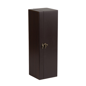 Custom Logo Luxury Gift Whiskey Wooden Box PU Leather Wine Package Champagne Wood Box