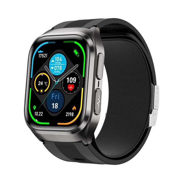 Wholesale Fashion AMOLED Health Monitor Montre Connecte Blood Pressure ECG Smart Watch With Air Pump