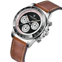 Nouveau Pagani Design 1676 attrayant mode affaires montre-bracelet à Quartz en acier inoxydable bracelet en cuir véritable montre Relojes Hombre