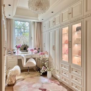 Armoire de chambre moderne en bois de conception de luxe européenne et américaine - Product Image 1