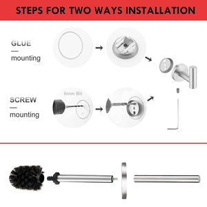 <span class=keywords><strong>Porte</strong></span>-<span class=keywords><strong>brosse</strong></span> de toilette mural moderne et écologique en acier inoxydable pour salle de bain - Product Image 6