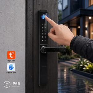 กุญแจล็อคประตูอัจฉริยะ SINON Slim Smart Door Lock Tuya TTLock แบบสแกนลายนิ้วมือ พร้อมชุดล็อคแบบฝัง 2585 2885 3585 4585 สำหรับประตูยุโรป - Product Image 6