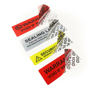 Logo kustom label segel keamanan tahan rusak tahan air stiker keamanan vinil tanpa kerusakan dengan garansi segel rusak jelas - Product Image 2