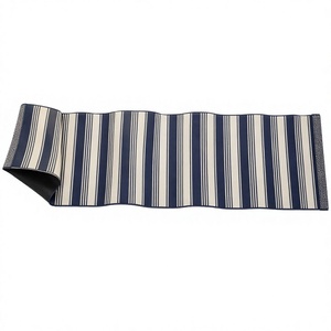 <strong>UK</strong> Style XXL Bed Runner Traditional Ticking Stripe Recycled RPET Anti Slip Custom Logo - Product Image 1