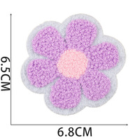 Patchs de broderie 3D colorés Chenille Bling Badges Iron-On Sew-On Brodé Auto Mail Badges Catégorie