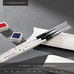 ชุดแปรงทาสีสีน้ำ Gouache,ชุดแปรงระบายสี3ชิ้นสำหรับพู่กันวาดรูปอะคริลิกระดับมืออาชีพรูปร่างบางแหลม - Product Image 2