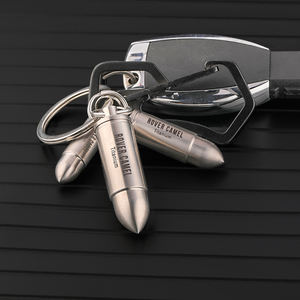 Mini Botella Impermeable de Aleación de Titanio para Camping, EDC, Contenedor de <span class=keywords><strong>Pastillas</strong></span>, Cápsula Sellada, Collar con Colgante de Casquillo de Bala - Product Image 2