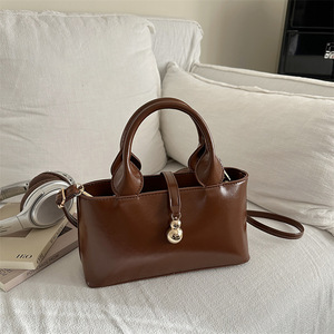 Large-capacity Women's Commuting Casual Tote Bag with Zipper Closure Two <b>Shoulder</b> <b>Straps</b> Soft Surface Solid Color - Product Image 4