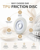 Disque de friction TPU 74 mm DTY FTT, pièce de machine textile résistante à l'usure, tendeur haute performance