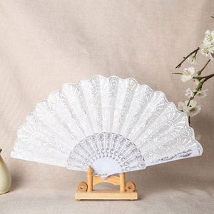 Abanico Plegable de Tela Plateada Blanca de Lujo, 23x42cm, Abanico de Mano con Estampado en Caliente para Novia, Accesorios para Hanfu y Cheongsam, Logotipo Personalizado - Product Image 3