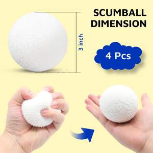 Bolas de Espuma Reutilizables de 3 Pulgadas para Hidromasaje, Absorbente de Suciedad y Limpiador de Superficies de Piscinas y Spas, Absorbe Aceites, Esponja para Spa, 4 Unidades - Product Image 5