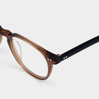 Lunettes optiques rondes rétro en acétate, montures classiques en écaille de tortue transparentes, lunettes de haute qualité, logo personnalisé, hommes femmes