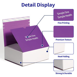 Custom Logo Purple <b>Corrugated</b> <b>Paper</b> Zip Mailer Shipping Box for Clothing Apparel Cosmetic E-commerce Packaging With Tear Ribbon - Product Image 3