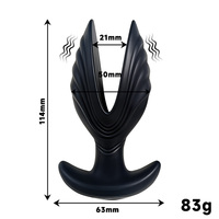 Vibromasseur sans fil télécommandé en silicone souple et ABS, plug anal, masseur de prostate, jouet sexuel pour couple adulte, noir