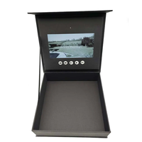 Personnalisé 7 pouces LCD écran contrôle de la lumière carte de musique boîte d'emballage papier croix ange lecteur vidéo boîte pour bijoux produit cadeau