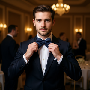 Corbatas de Moño Ajustables de 6 cm, Lisas, de Poliéster, con Gancho, para Uso Formal, Duraderas, para Adultos - Product Image 2