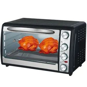 Diseño ARC 45L horno de gran tamaño para hornear pizza pan pastel hornos tostadores eléctricos con puerta de vidrio OTG control mecánico