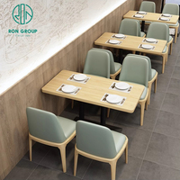 Vente chaude Vert En Cuir Demi Restaurant Canapé Stand Sièges Moderne Commercial Meubles Café Table Chaise Ensembles pour Café