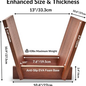 Wooden CD/magazine bookshelf, vinyl <b>record</b> <b>stand</b>, wooden CD rack, desktop bookend, office organization and storage rack - Product Image 5