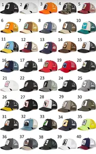 Venta al por mayor de animales Gorras bordado parche ajustable gorra de béisbol con sombrero de malla logotipo personalizado gorras de camionero