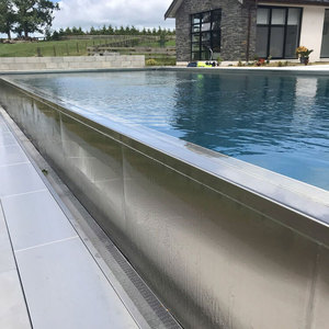 Trên Mặt Đất Thép Không Gỉ Tường Hồ Bơi Ngoài Trời Cấu Trúc Khung Thép Hồ Bơi <span class=keywords><strong>Kit</strong></span> Với Ánh Sáng - Product Image 5