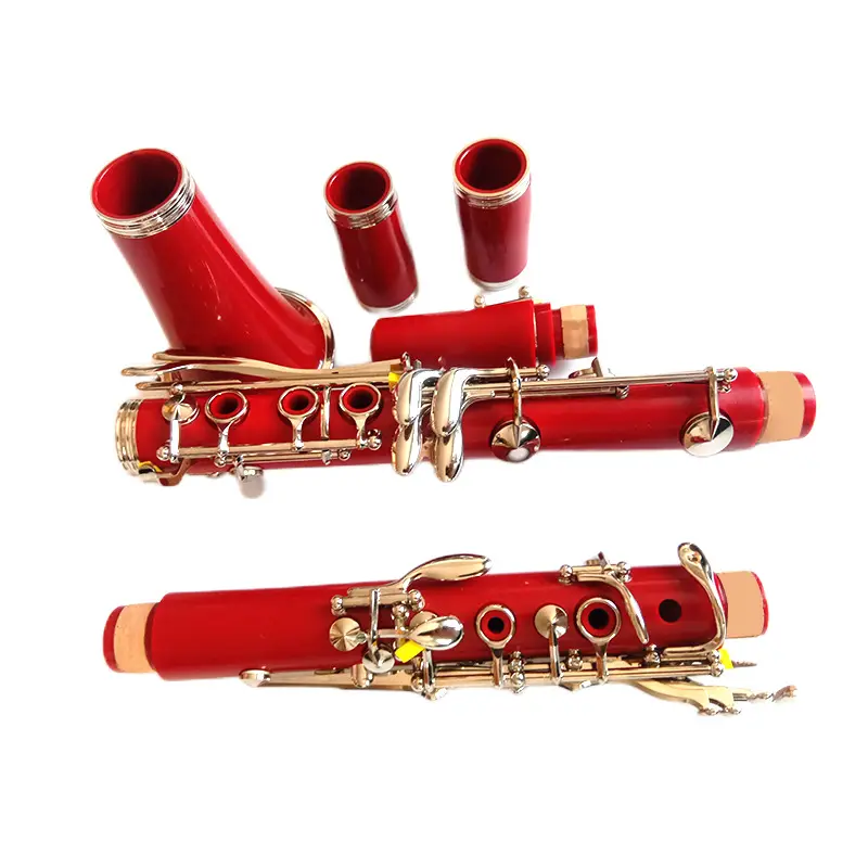 Clarinet Quà Tặng Ống Màu Đỏ Nhạc Cụ Gió Phương Tây Nhạc Cụ Thổi Kèn Clarinet