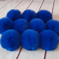 Fait à la main 8cm 3.1 pouces fausse boule de fourrure de lapin bande élastique boucle à la mode bricolage pompons pour chapeaux tissu décor vêtements accessoires