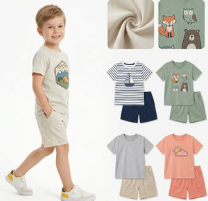 ชุดเซ็ตเสื้อผ้าเด็กฤดูร้อน 2 ชิ้น คละแบบ ลดล้างสต็อก เสื้อยืดระบายอากาศ เสื้อกล้าม กางเกงขาสั้น ชุดแคมป์ปิ้งสำหรับเด็ก ขายส่ง - Product Image 2
