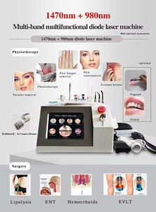 Sistema de liposucción Endolaser profesional-980 1470nm Láser de diodo de longitud de onda dual 30W Refrigeración por aire para contornear el cuerpo - Product Image 2