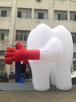 Ballon géant de publicité, modèle dentaire gonflable avec banderole