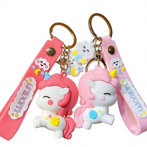 Portachiavi 3D <span class=keywords><strong>Unicorno</strong></span> Cartone Animato Carino, Ciondolo Kawaii per <span class=keywords><strong>Borsa</strong></span>, Ciondolo da Polso per Ragazza, Charm per <span class=keywords><strong>Borsa</strong></span> con Motivo Gatto - Product Image 5