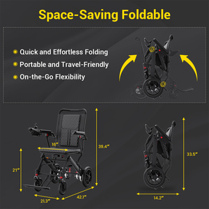 Nuova Sedia a Rotelle Elettrica Compatta Pieghevole per Anziani e Disabili, Uso Quotidiano all'Aperto, Mobilità con Doppia Batteria - Product Image 4